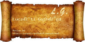 Luczáti Gothárd névjegykártya